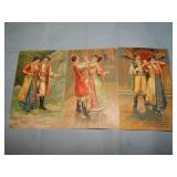 (3) c. 1908 MERRY WIDOW OPERA Postcards