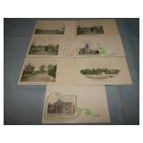 (7) Antique KATY RR TEXAS STATE FAIR Postcards