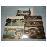 (5) Antique AMUSEMENT PARK Postcards