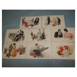 (7) c. 1909 HOWARD CHANDLER CHRISTY Postcards