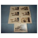 (7) Antique OLD MILL RPPC Postcards