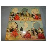 Antique MOON PHASES ROMANCE Postcard Set