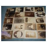 (20) Antique PEOPLE RPPC Postcards
