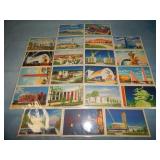 (21) c. 1939 WORLD'S FAIR Postcards