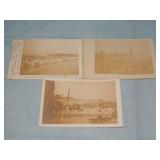 (3) Antique FIRE Damage FRANKLIN, MA. RPPC