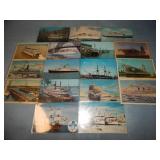 (17) Antique SHIP Postcards