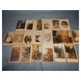 (20) Antique People RPPC Postcards