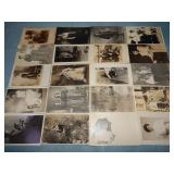 (20) Antique PEOPLE RPPC Postcards