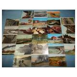 (26) Antique RAILROAD RELATED Postcards