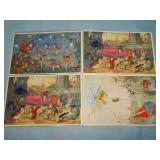 (4) Atq MOLLY BRETT ANTHROPOMORPHIC Postcards