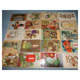 (20) Antique NEW YEARS Postcards