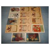(14) Antique ADVERTISING Postcards