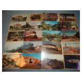 (20) Vintage RAILROAD/misc. Postcards