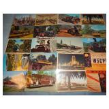 (20) Vintage RAILROAD/STATION Postcards