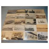 (20) Antique SHIP Postcards