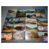 (20) Vintage RAILROAD/STATION Postcards