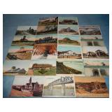 (21) Antique RAILROAD Postcards