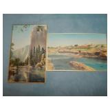 (2) Antique FREDERICK MARTIN Hand-Tinted Postcards