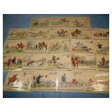 22 French Hunting Horn Calls Barre Dayez Postcards