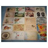 (20) Antique Postcards