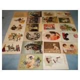 (22) Antique Postcards