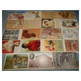 (20) Antique ADVERTISING Postcards