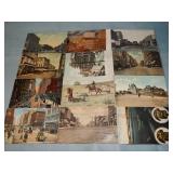 (12) Antique STREET SCENE Postcards