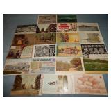 (21) Antique ADVERTISING Postcards
