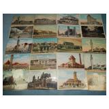 (20) Antique RAILROAD DEPOT Postcards