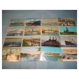 (16) Antique SHIP Postcards