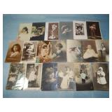 (19) Antique GLAMOUR CHILD RPPC Postcards