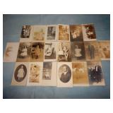 (20) Antique PEOPLE RPPC Postcards