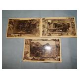 (3) Antique MINTZ WILD ANIMAL Postcards