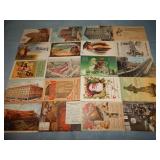 (20) Antique ADVERTISING Postcards