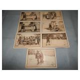 (7) Antique WALK-OVER SHOES AD Postcards