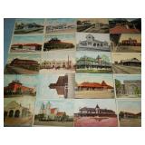 (20) Antique RAILROAD DEPOT Postcards