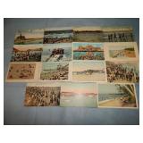 (15) Antique BEACH Goers Postcards