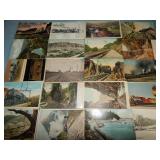 (20) Antique RAILROAD RELATED Postcards