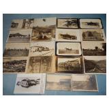 (21) Antique INTERESTING RPPC Postcards