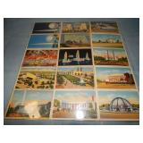 (15) c. 1939 WORLD'S FAIR Postcards