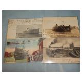 (4) Marquette MI Photo Pere Ships RPPC etc.
