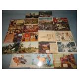 (21) Antique ADVERTISING Postcards