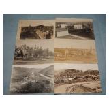 (6) Antique STREET SCENE RPPC Postcards