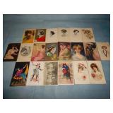 (20) Antique Postcards of LADIES