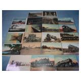 (21) Antique RAILROAD RELATED Postcards