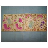(4) Series of Bas Relief w/ Notecard Postcards