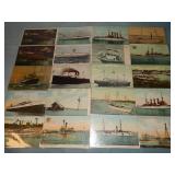 (20) Antique SHIP Postcards