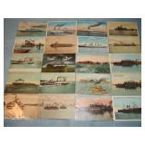 (20) Antique SHIP Postcards