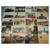 (20) Antique RAILROAD RELATED Postcards