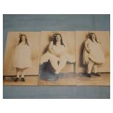 (3) Antique 500 LB BABY ALMA RPPC Postcard